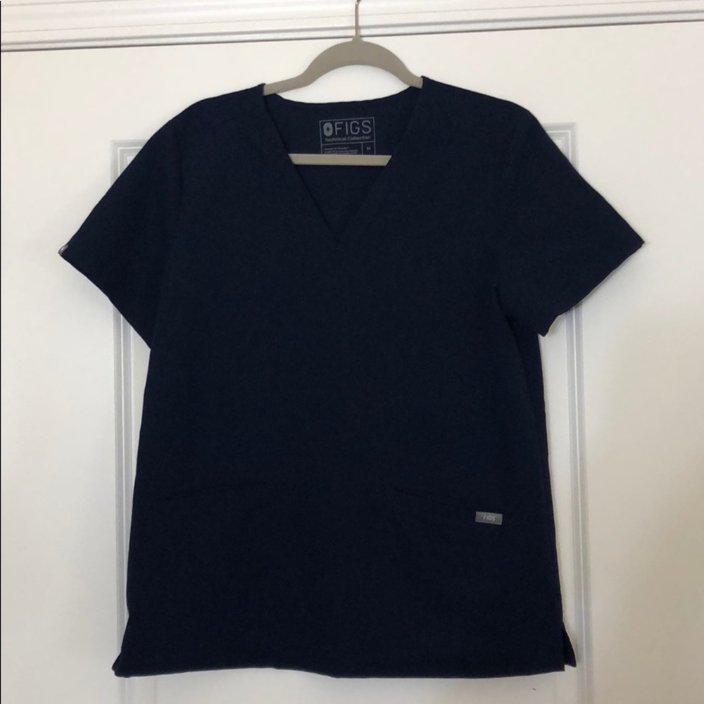 Figs navy Casma scrub top